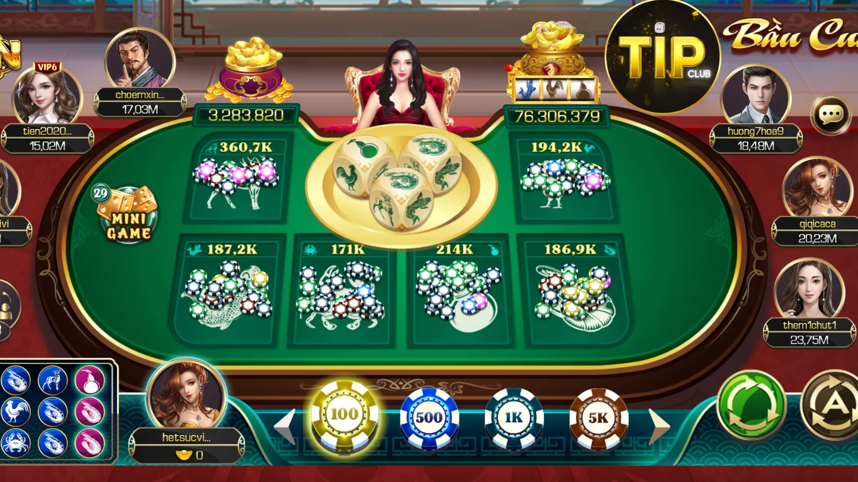 Chiến thuật chơi game bầu cua TipClub hiệu quả nhất